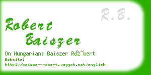 robert baiszer business card